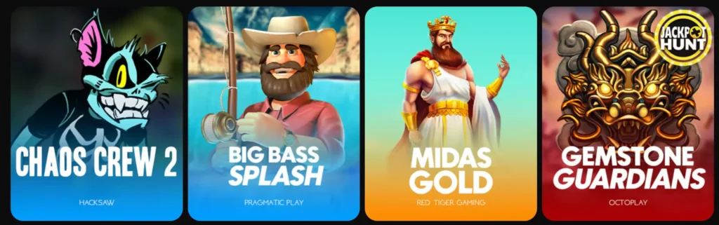 De videoslots van het Golden Panda casino